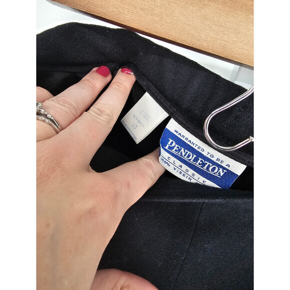 Pendleton Women's Black Elastic Waist Pockets Virgin Wool Pant  Size 10 - Picture 3 of 4